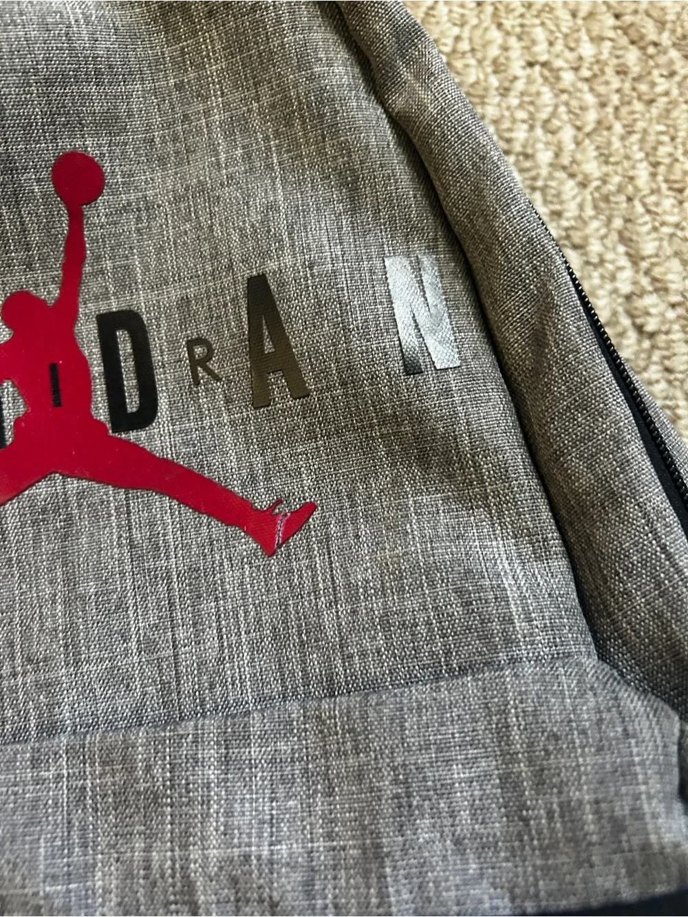 Jordan air backpack one size gray red black